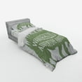 thumbnail image 3 of Ambesonne Adventure Bedding Set 4 Pcs, Buffalo Forest Moon, Queen, Dark Petrol Blue White, 3 of 3