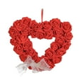 thumbnail image 4 of Corona del Día de San Valentín corona en forma de corazón 14 "regalos del Día de San Valentín decoración del Día de San Valentín corona de flores de Rojo, 4 of 8