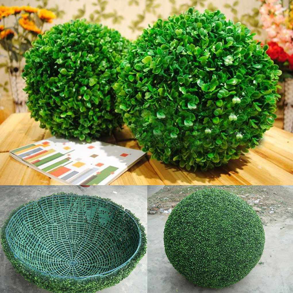 12-30cm Artifical Green Grass Ball Topiary Hanging Plant Garland Mini Home  e 