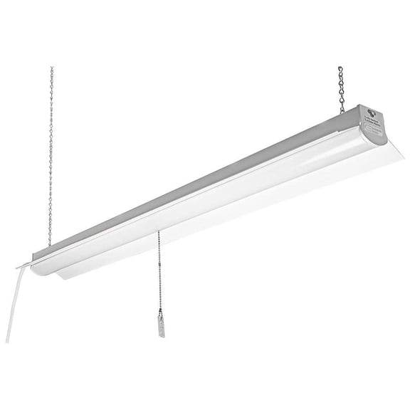 4 ft. Plug-in Pull Chain Linkable Integrated LED White Shop Light Garage Light 3600 Lumens 36W Bright White 4000K