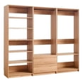 thumbnail image 2 of Dee Modular Closet System, 2 Clothing Racks, 2 Drawers, 6 Shelf, Brown Wood, 2 of 8