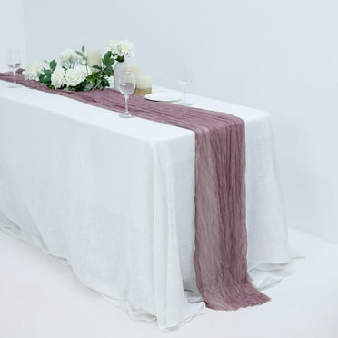 Efavormart 10FT Violet Amethyst Cheesecloth Table Runner, Gauze Fabric Boho Wedding Arbor Decor