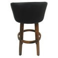 thumbnail image 2 of Extra Tall Swivel Wood Stool 34" Joey - Vivian - Black Lava Vinyl - Dark Moca, 2 of 2