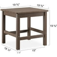 thumbnail image 3 of Psilvam Oversized Outdoor Side Table, 19.68" Poly Lumber Adirondack Side Table, Weather Resistant Patio Side Table for Poolside, Garden and Front Porch (Brown), 3 of 14