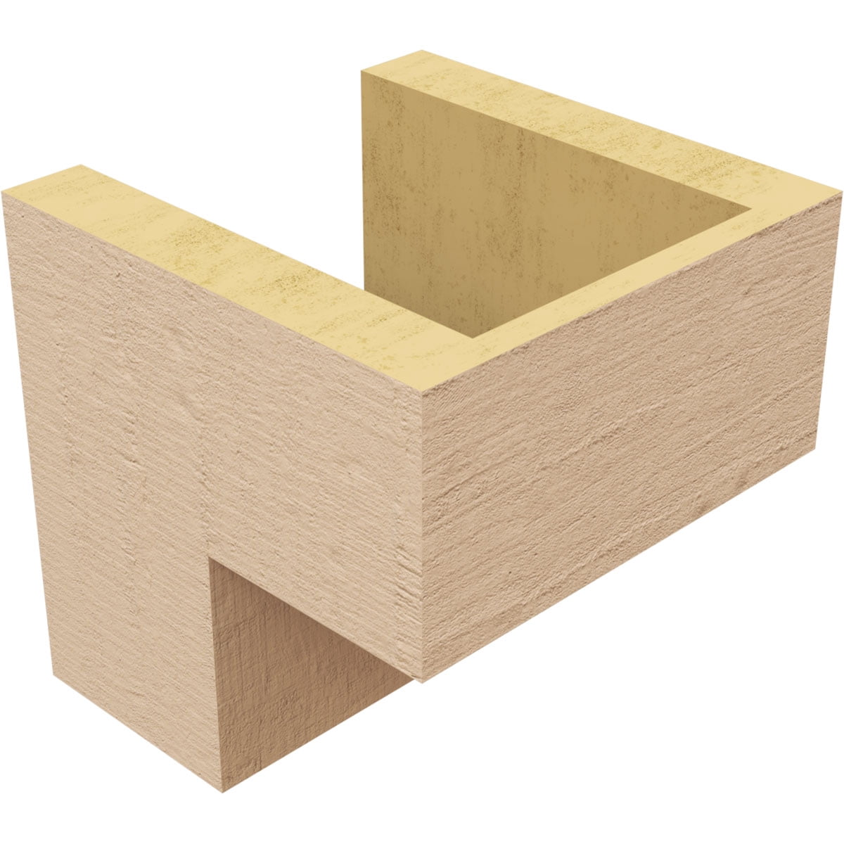 6"W x 6"D x 6"H Wide Chapel Hill Rough Cedar Woodgrain TimberThane Corbel, Primed Tan