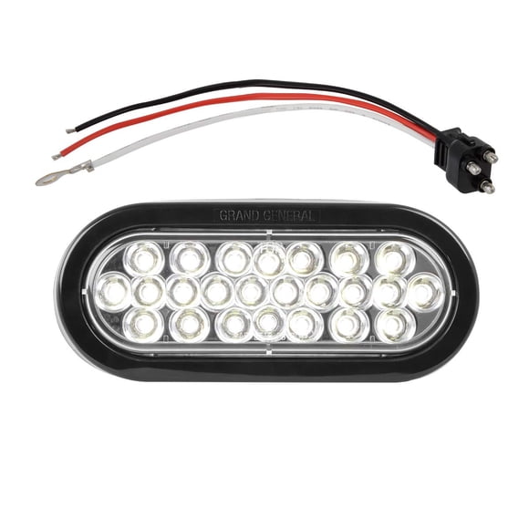 GG Grand General 78222 Luz LED blanca/transparente (ojal de perla ovalada y coleta)