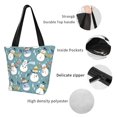 thumbnail image 3 of Bingfone Snowflake Scarf Snowman Women Shoulder Tote Bags Casual Bag Ladies Shopping Handbag, 3 of 6