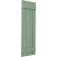 thumbnail image 3 of Ekena Millwork 15 1/2"W x 79"H Americraft Four Board (2 Batten) Exterior Real Wood Spaced Board-n-Batten Shutters (Per Pair), Track Green, 3 of 10