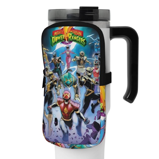 Bolsa y brazalete para botella de agua deportiva de los Power Rangers para accesorios de taza, yoga, gimnasio, bolsa para botella de agua deportiva para hombres y mujeres