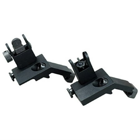 gvn flip up battle iron sights front and rear sights for picatinny