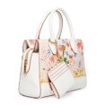 thumbnail image 3 of Anne Klein Handbag Multi Floral White Trim Crossbody Satchel Pockets, 3 of 7