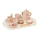 thumbnail image 1 of Hora del té de para niños pequeños, juego de té de de madera, juego de té de juguete artesanal, accesorios de cocina, 1 of 9