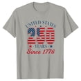 thumbnail image 3 of JFGHDG T-Shirts For Women Retro Independence Anniversary Tee Men'S Regular Fit Flag Tee Commemorative Independence Anniversary Tee We The People Years Tee Light Ashy 2XL, 3 of 5