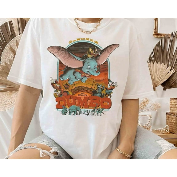 Disney 100 Anniversary Cute Dumbo Artists Series Retro T-Shirt, Magic Kingdom Trip Unisex shirt, Family Birthday Gift Aid Toddler Tee
