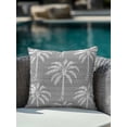 thumbnail image 3 of Outdoor Pillows Waterproof, Grey Palm Tree Throw Pillows with Inserts Included, Summer Botanical Tropical Tree Indoor Outdoor Decorative Lumbar Pillow for Bed/Couch/Patio 18"x18", 1Pcs, 3 of 8
