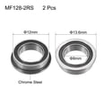 thumbnail image 2 of MF128-2RS Flange Ball Bearing 8x12x3.5mm Double Sealed (GCr15) Chrome Steel Bearings 2 pcs, 2 of 3