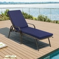 thumbnail image 2 of Pellebant Outdoor Chaise Lounge Cushion in Navy Blue, 2 of 7