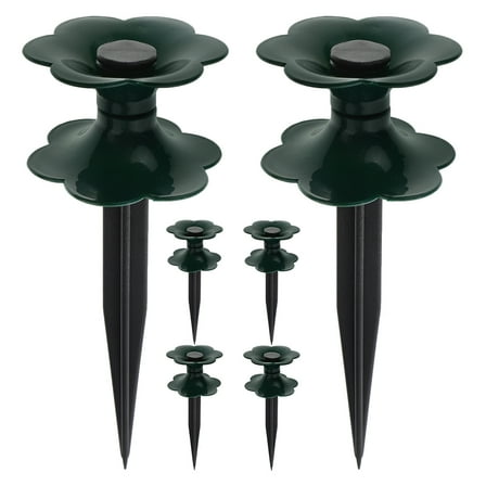 KAKOWELY Garden Hose Guide Stakes Water Pipe Holder For Garden Green PP 6Set