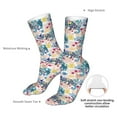 thumbnail image 4 of Bingfone Colorful Chameleons Prirnt Women's Men's Fun Pattern and Solid Crew Socks-1 Pair Pack-Cool & Classic Novelty Design Gifts, 4 of 7