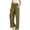 *Army Green, variant on ClodeEU Women's High Rise Elastic Waist Wide Leg Pants with Pockets,Lounge Casual Trousers Army Green,Womens Plus M