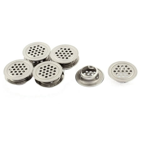 1 Space Perforated Vent Panel - Round Shaped Perforated Mesh Air Vents Ventilation Louvers 30mm Dia 10pcs