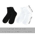thumbnail image 6 of Deago 6 Pairs Mens Athletic Crew Cushioned Socks Running Performance Breathable Sports Socks (Black), 6 of 8