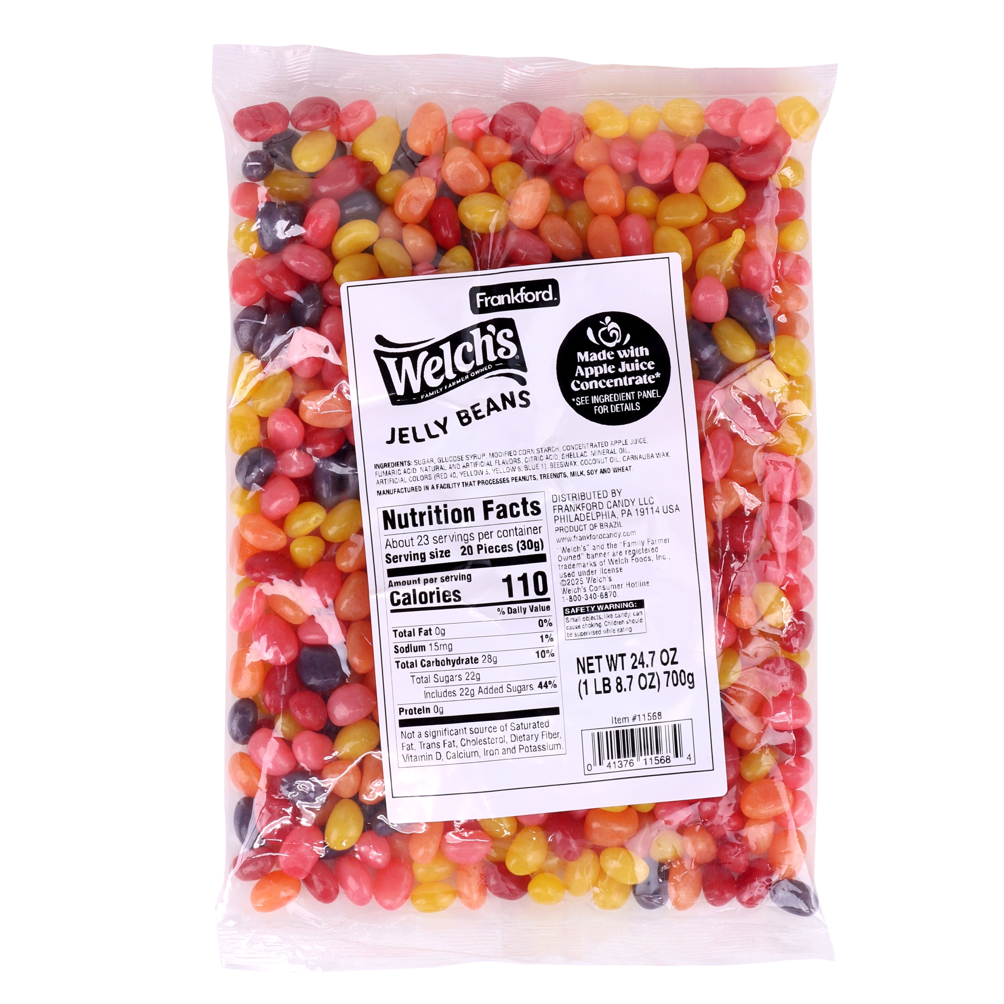 Welch's Assorted Jelly Beans, 12 oz Bag, Fruity Flavors Candy