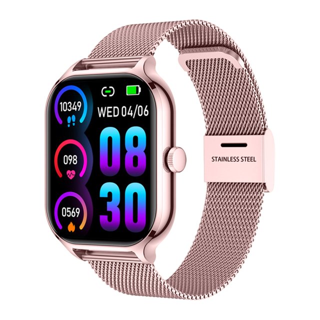Reloj inteligente unisex con función de teléfono, asistente de voz, alerta de mensajes, reloj de fitness, monitor de pulso de sueño, reloj deportivo