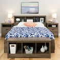 thumbnail image 5 of Prepac's Fremont 2 Drawer Nightstand: Elegant Bedroom Furniture, Bedside Table with Open Shelf, 23.25"W x 16"D x 28"H, Drifted Gray - DDC-2428, 5 of 9