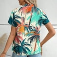 thumbnail image 4 of QUNYINEY Short Sleeve Womens Button Down Shirts Collared Casual Hawaiian Tops Loose Summer Tops for Women, 4 of 6