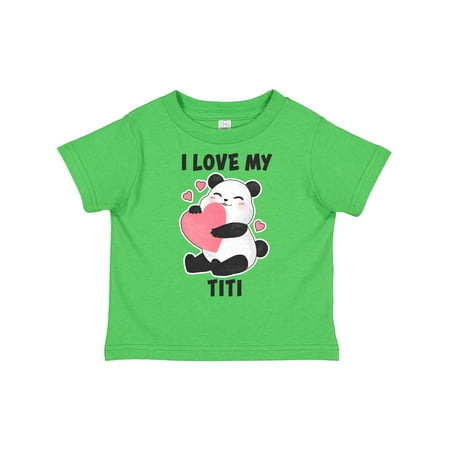 

Inktastic I Love My Titi with Panda Illustration Gift Toddler Boy or Toddler Girl T-Shirt