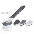 thumbnail image 5 of Llgltomo Dish Brush, Soap Dispensing Dish Brush Kitchen Scrub Brush 3 Replacement Brush Heads Soap Control Dishwand Reusable Dish Washing Brush Scrubber, 5 of 7