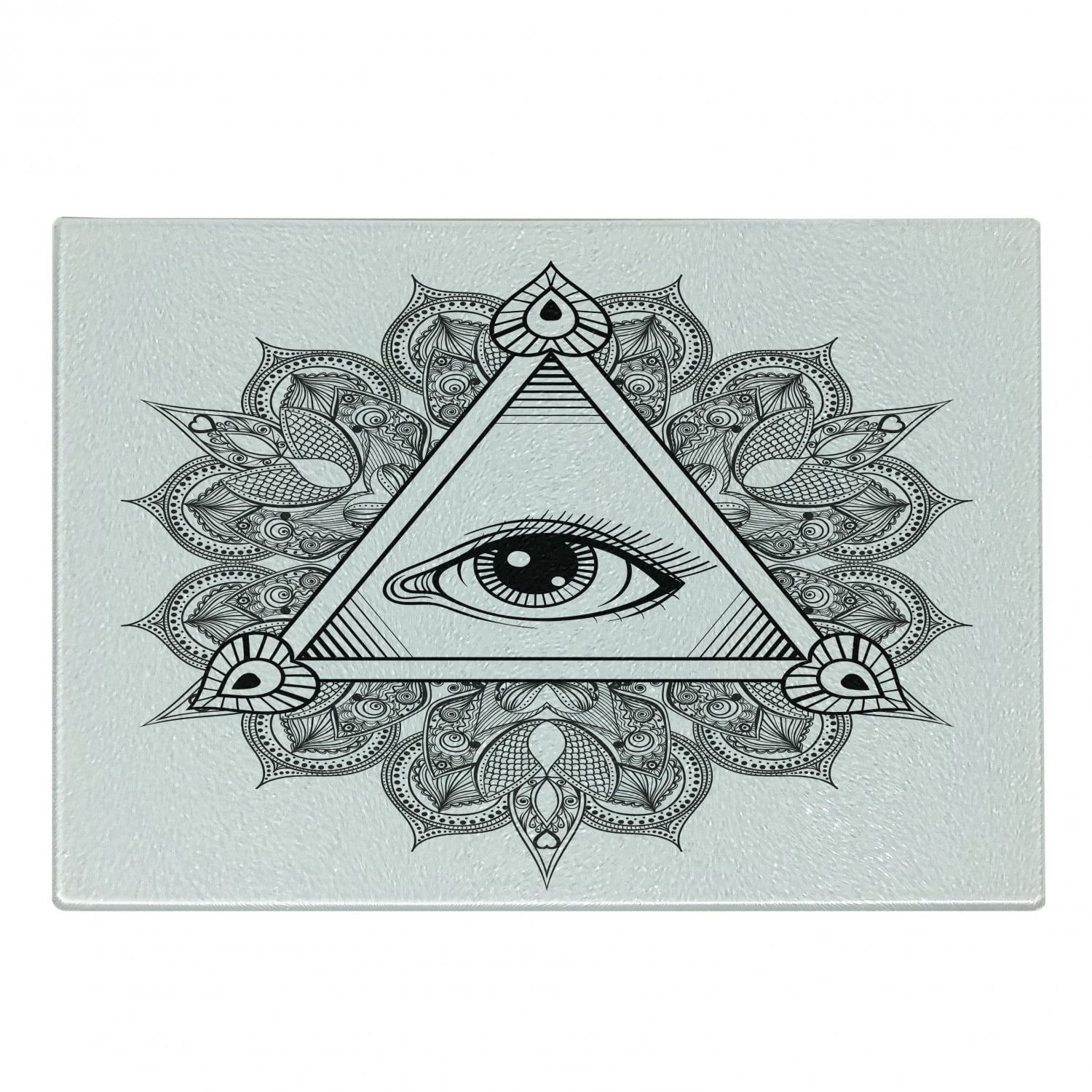 Eye Cutting Board, Vintage All Seeing Motif Tattoo Boho Mandala Providence Occultism, Decorative Tempered Glass Cutting and Serving Board, Small Size, Black White, by Ambesonne Eye Cutting Board, Vintage All Seeing Motif Tattoo Boho Mandala Providence Occultism, Decorative Tempered Glass Cutting and Serving Board, Small Size, Black White, by Ambesonne