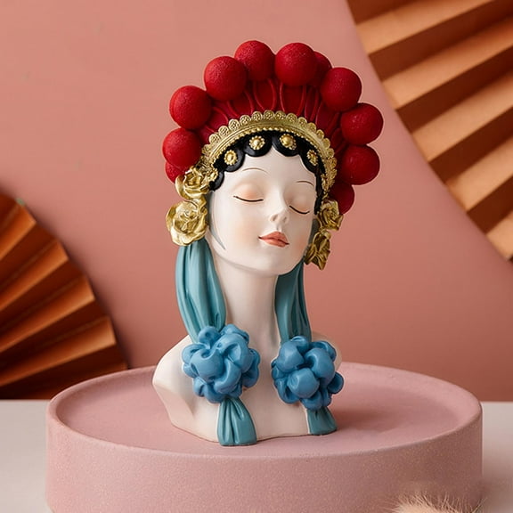 Opera Statue Sculpture Modern Chinese Style Creative Figurine for Showcase, Home Decor, Photography Props, Desktop, Living Room