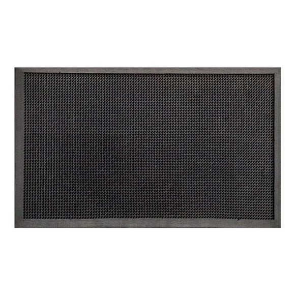 tapete de entrada fingertip negro 60 x 80 cm