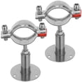 thumbnail image 3 of 2pcs Stainless Steel Wall Mount Ceiling Mount Pipe Support Adjustable Pipe Bracket Clamp Clip For 42-45mm Diameter Pipe Tube, 3 of 8