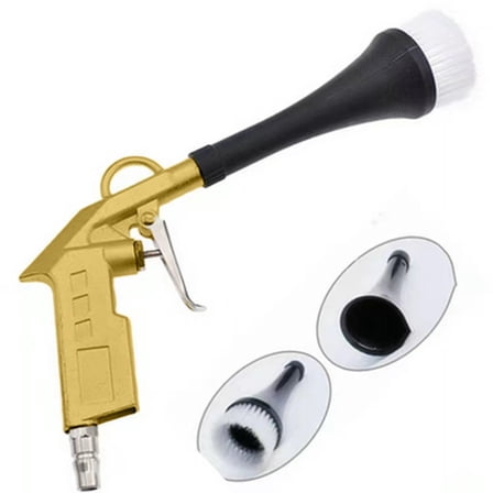Harlier Air Blow Gun, Car Detailing Interior Cleaning Gun, Car Dryer Air Blower for Dust Cleaner, Air Compressor Blower Gun with Nozzle and Auto Detailing Dusting Brush