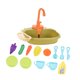 thumbnail image 3 of Juguetes de fregadero de cocina con accesorios de agua corriente, de ciclo del agua, regalos de cumpleaños, juguetes de simulación para niños, Verde, 3 of 10
