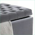 thumbnail image 4 of Storage Bench, Tufted Velvet Lift-Top with 45.5” Wide Seat for Living Room/Bedroom | Slate Gray | Velvet, 4 of 5