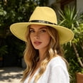 thumbnail image 2 of QWERTY Timeless Fedora Hat Wide Brim Jazz Style Ethnic Design Unisex Western Headwear, 2 of 6