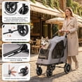thumbnail image 3 of Monibloom Heavy Duty Pet Stroller for Large Dogs up to 99lb with Anti-Slip Ramp & All-Terrain Wheels for Senior & Disabled Pets, 3 of 6