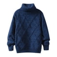 thumbnail image 3 of Staki Fall Sweaters for Teens Toddler Boys Crewneck Cable Knit Sweaters Kids Long Sleeve Pullover Tops (Blue,9-10 Years), 3 of 9