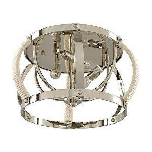 Kalco Lighting Bradbury 15" Coastal Metal Flush Mount in Polished Nickel