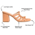 thumbnail image 4 of Journee Womens Emory Open Square Toe Block Heel Sandals, 4 of 9