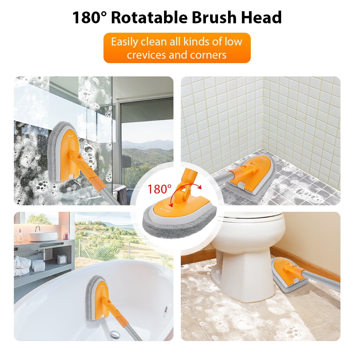 Bendable Cleaning Brush Washbasin Tile Floor Brush Bathroom - Temu