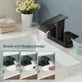 thumbnail image 5 of TVOFEK Waterfall Centerset Bathroom Faucets for 2 or 3 Hole with Metal Pop up Drain and cUPC Hose, 4 inch Matte Black Two Handles Basin Sink Faucet for Vanity RV Lavatory, 5 of 16