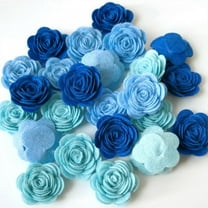 Pack of 24PCS Felt Flower Rose 1.2" Applique Art, DIY Crafts Hair Accessories Wedding Decor