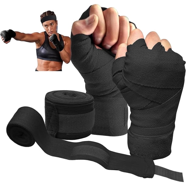Vendaje de Boxeo, Elástico de Boxeo, Elasticidad Perfecta Vendas de Box, 2 volúmenes y 5 Metros de Largo, para Boxeo, Muay Thai, MMA, Sparring, Grappling