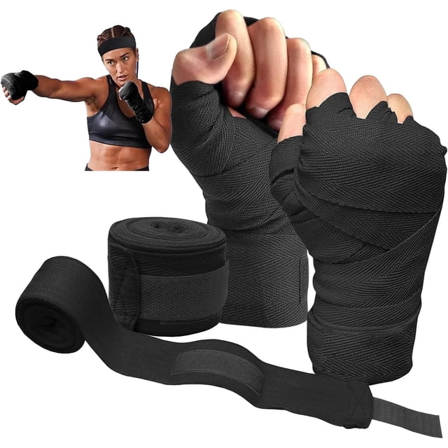 Vendaje de Boxeo, Elástico de Boxeo, Elasticidad Perfecta Vendas de Box, 2 volúmenes y 5 Metros de Largo, para Boxeo, Muay Thai, MMA, Sparring, Grappling