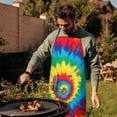 thumbnail image 4 of Colorful Rainbow Tie Dye Spiral Pattern Apron-Garden Aprons for Women with Pockets-Cotton Linen Waterproof Kitchen Cooking Gardening Aprons Adjustable for Kitchen,Cooking,BBQ and Salon 33x27 Inch, 4 of 7
